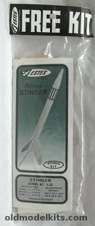 Estes Astron Stinger, K-53 plastic model kit